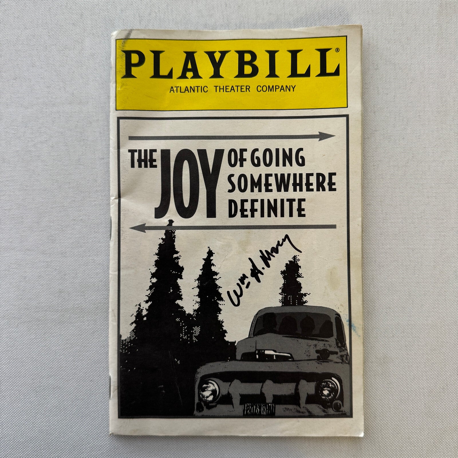 William H Macy Signed Playbill The Joy of Going Somewhere Definite 1997 Auto