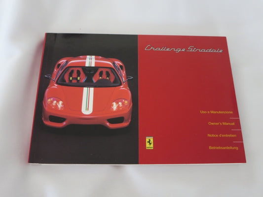 2003 Ferrari Challenge Stradale Factory Owner's Manual Instruction Book 