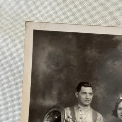 Vintage Circus Act Photo Photograph Musicians Unicycles Herbert Victoria Troupe