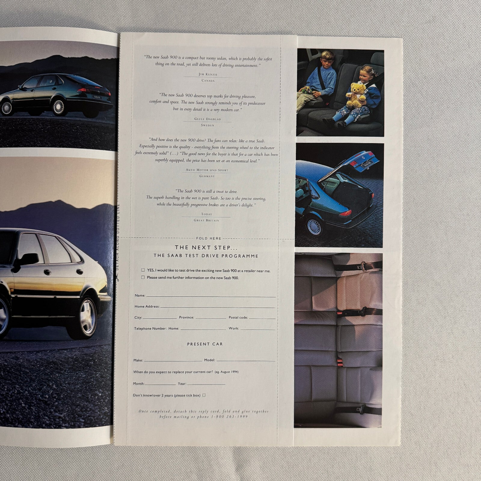 1993 Saab 900 Car Sales Brochure Catalog Advertising