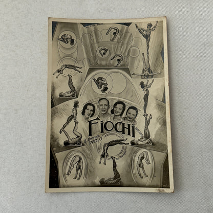 Vintage Circus Acrobat Balancing Act Photo Photograph Fiochi Sisters Paolo