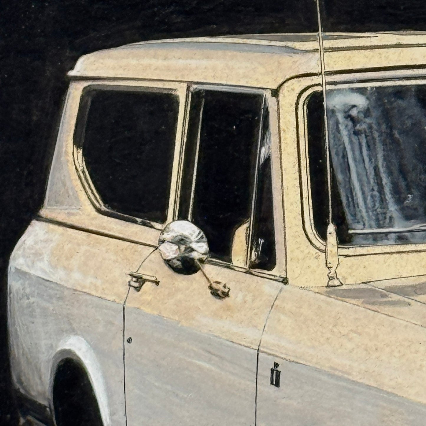 International Scout Illustration Art Drawing Robert Preis Vintage Truck