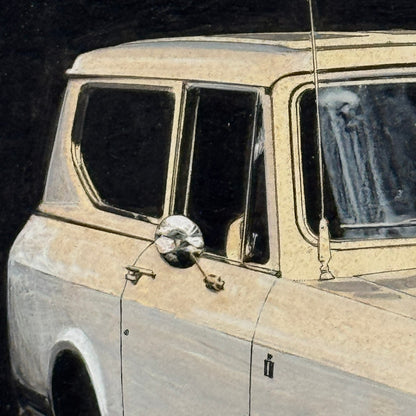International Scout Illustration Art Drawing Robert Preis Vintage Truck