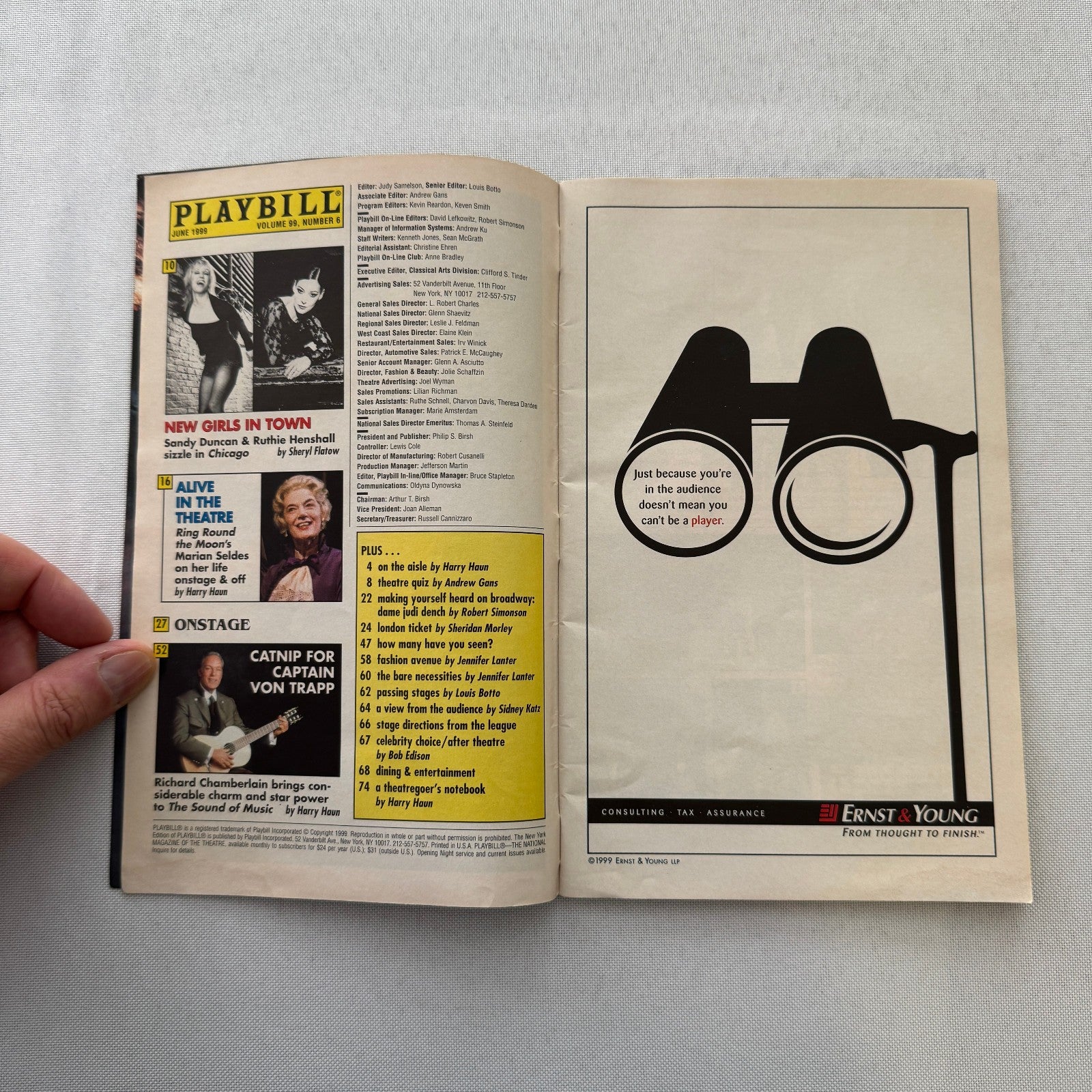 Downtown Live Communication Cast Signed Theater Playbill Autographed Signature