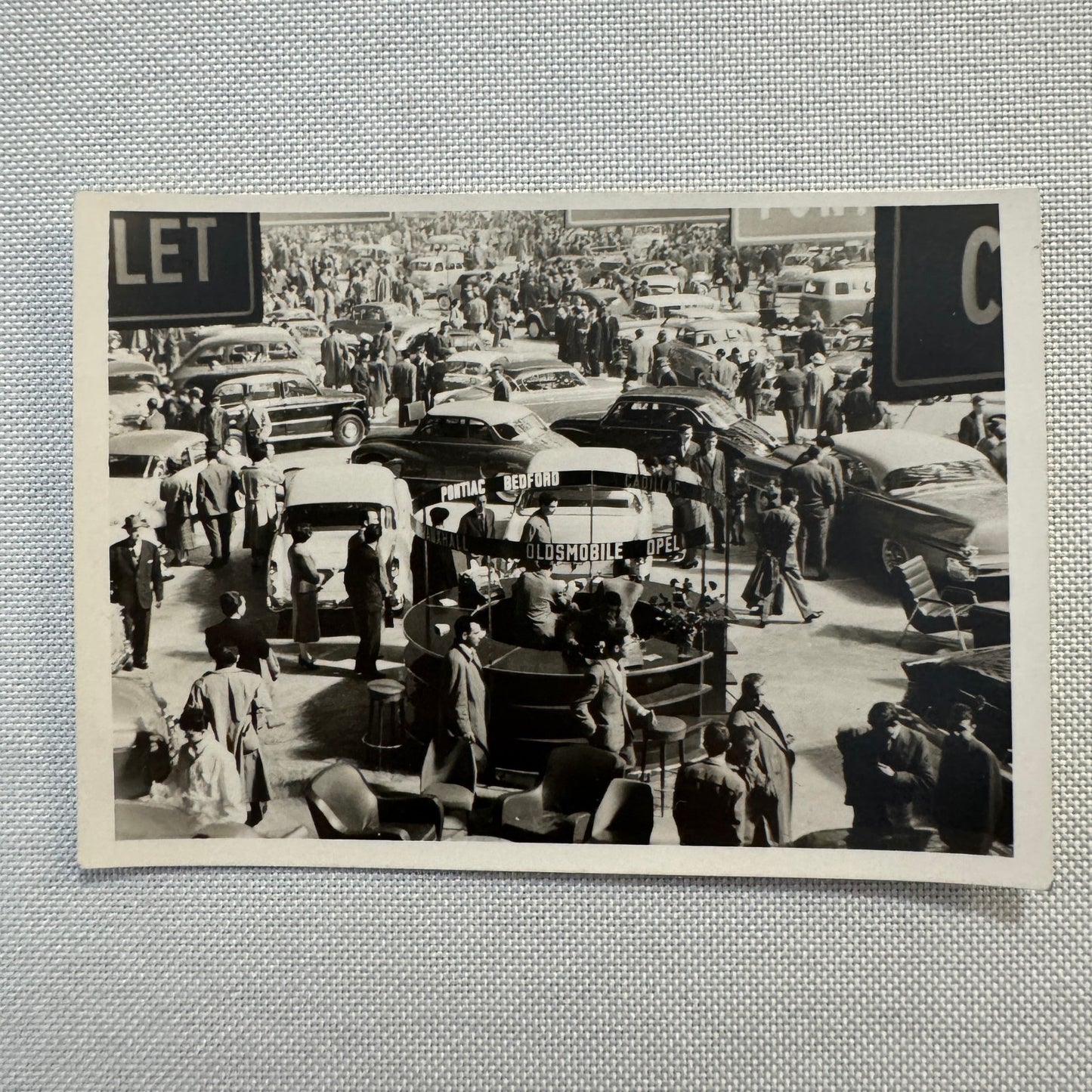 Vintage Auto Show Exhibit Photograph Print Cars General Motors Cadillac