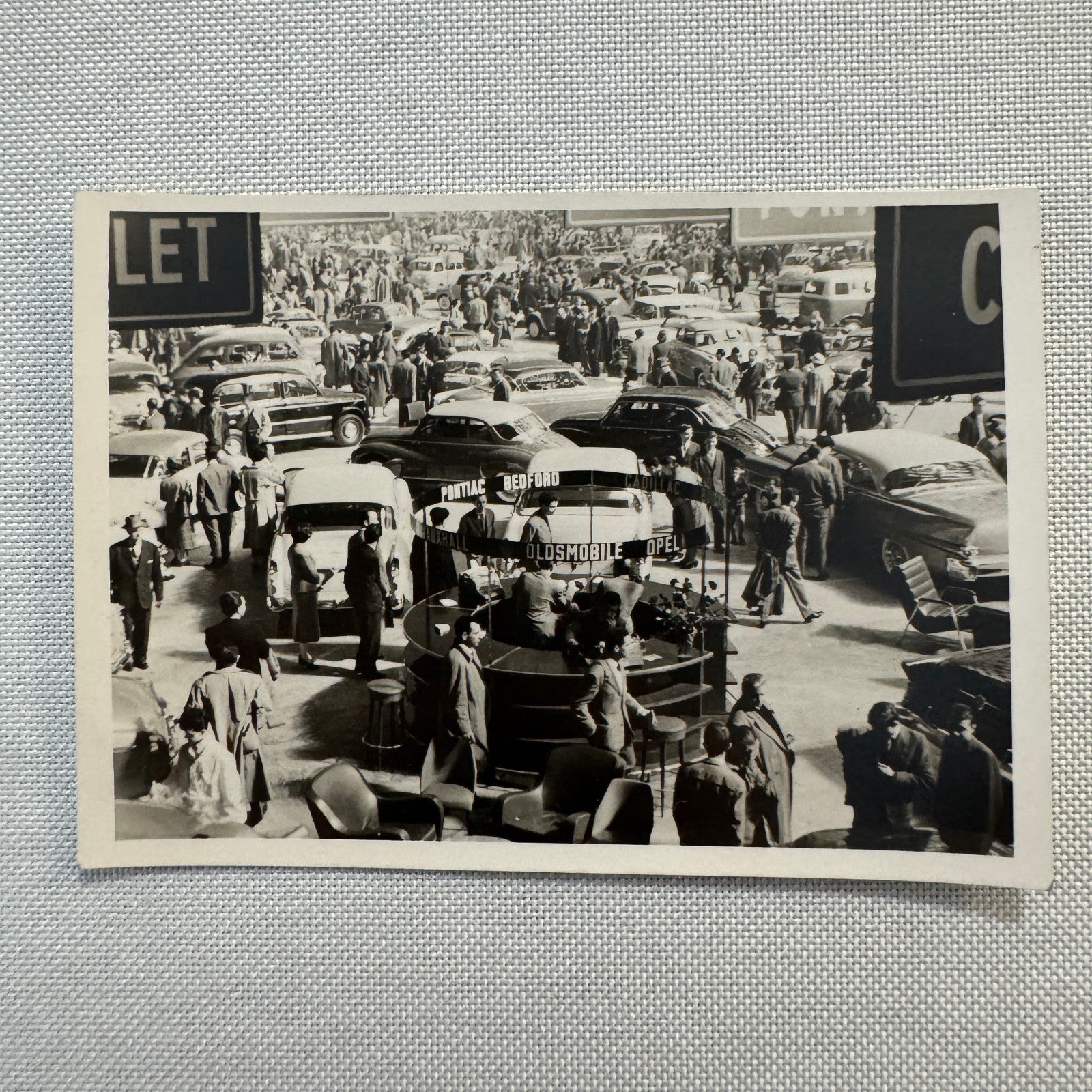 Vintage Auto Show Exhibit Photograph Print Cars General Motors Cadillac