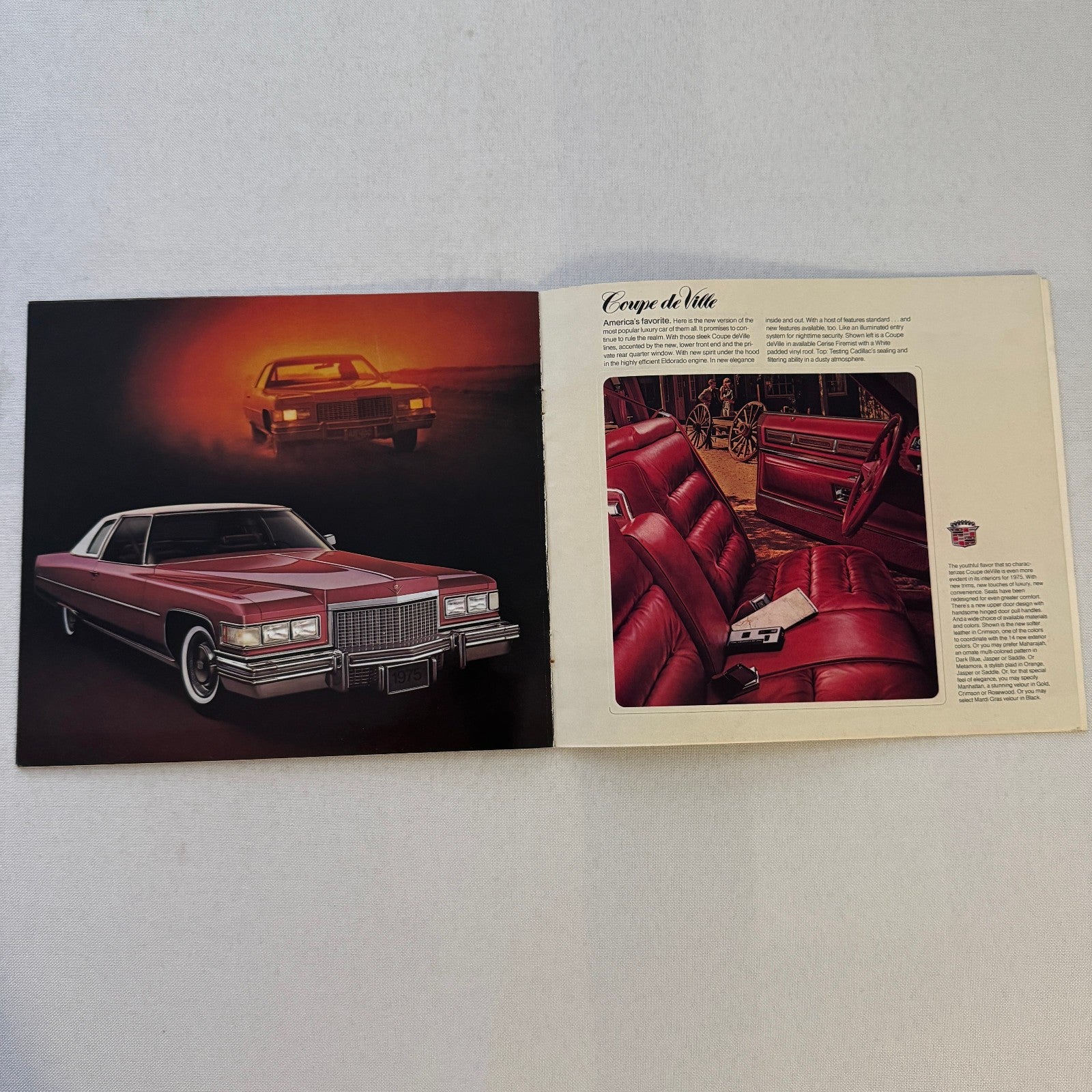 1975 Cadillac Sales Brochure Eldorado Coupe De Ville Fleetwood Brougham DeVille