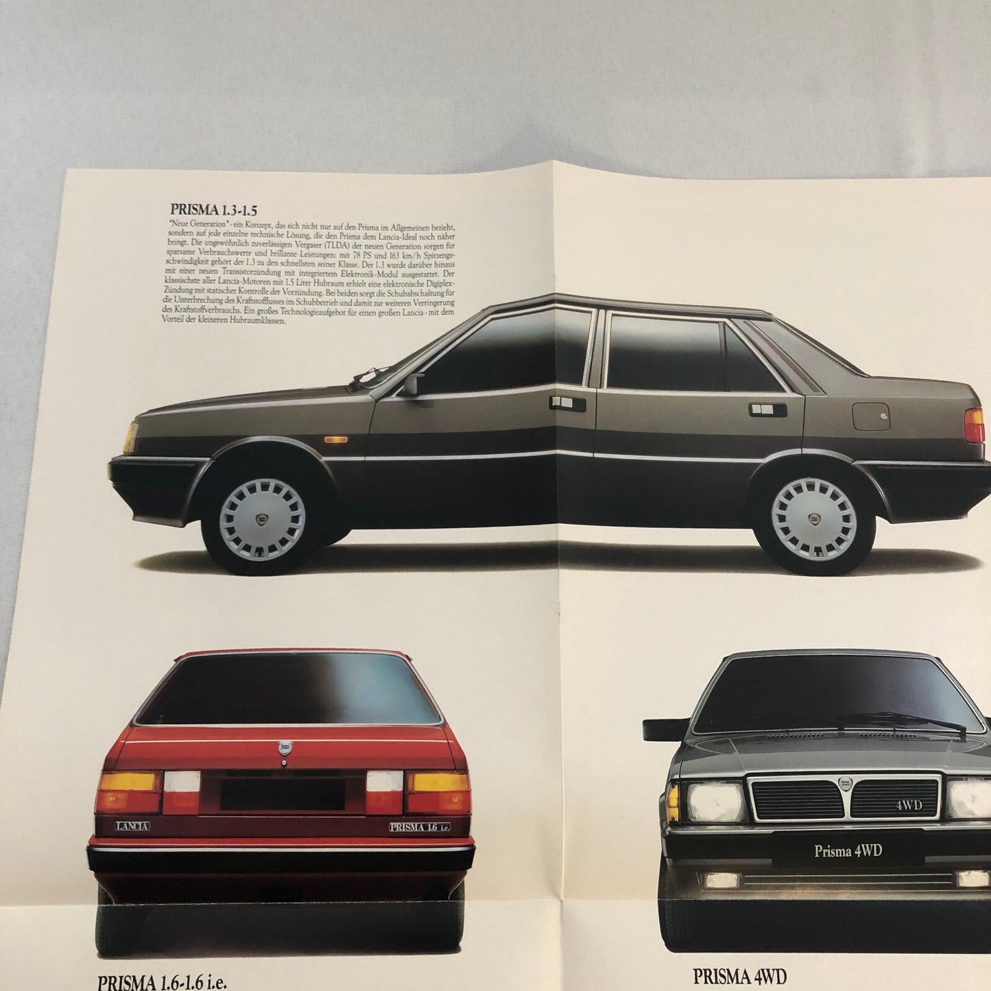 Lancia Prisma Car Sales Brochure Catalog German Diesel Turbo 1.3 1.5 1.6