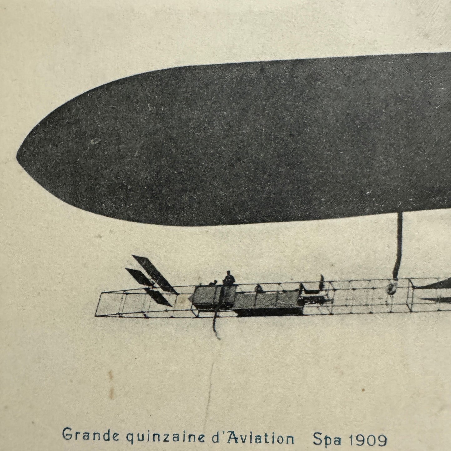 Vintage Zeppelin Airship Dirigible Postcard Post Card French 1909 Le Zodiac