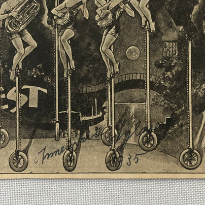 Circus Performer Troupe Act Postcard Post Card 10 Sylwest Unicycle Musician