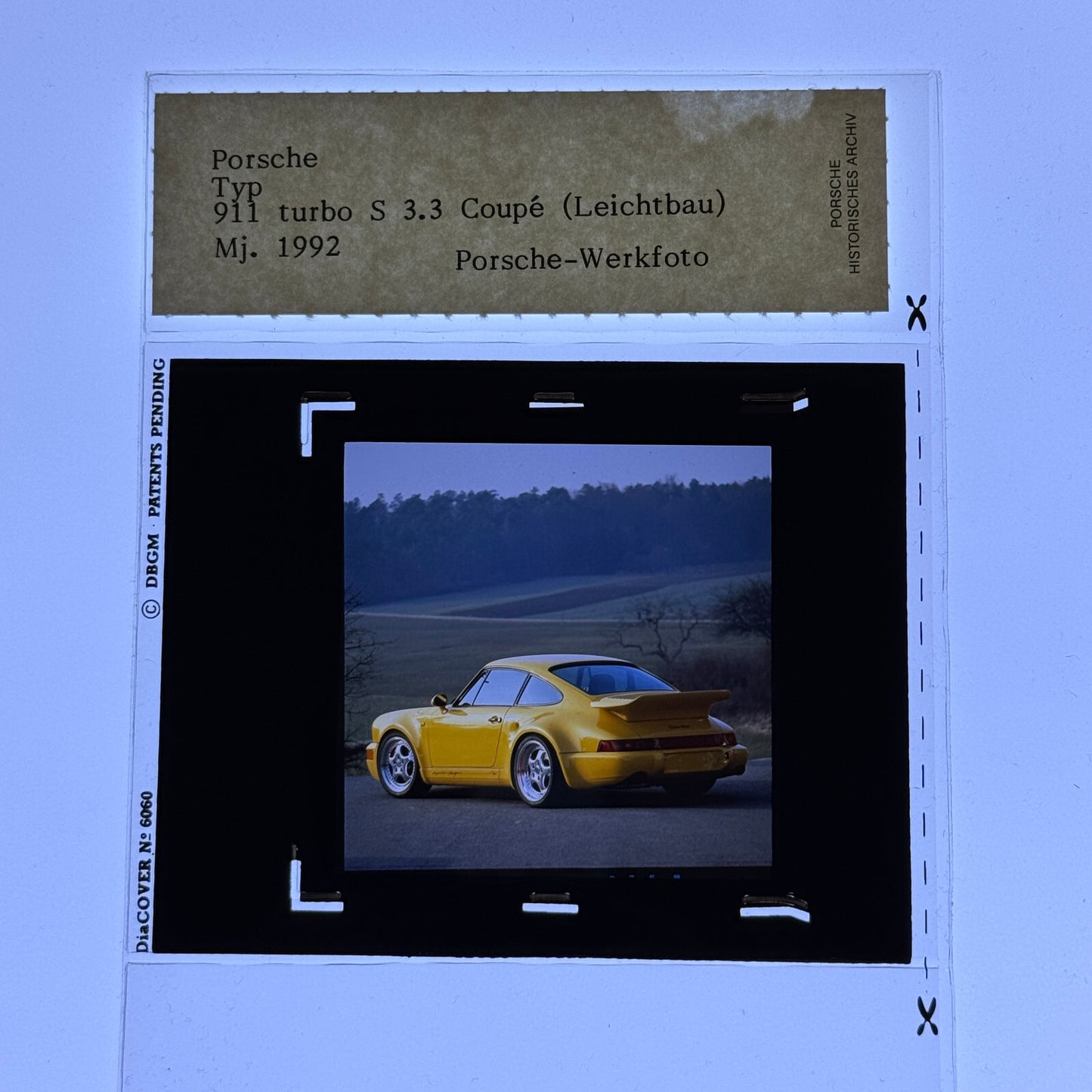 1992 Porsche 911 Turbo S 3.3 Coupe Leichtbau Film Photo Slide Transparency