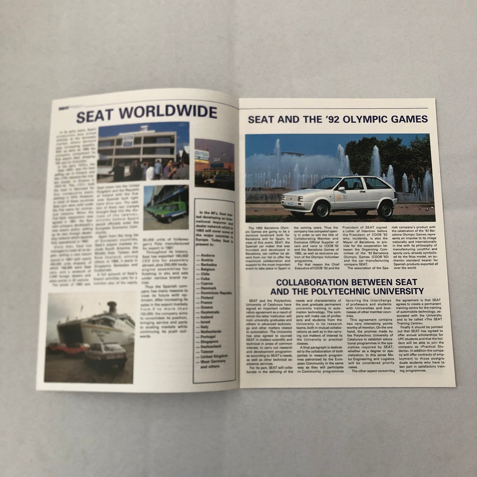 1988 SEAT Car Press KIt Marbella Ibiza Disco Malaga Premier Commercial Truck
