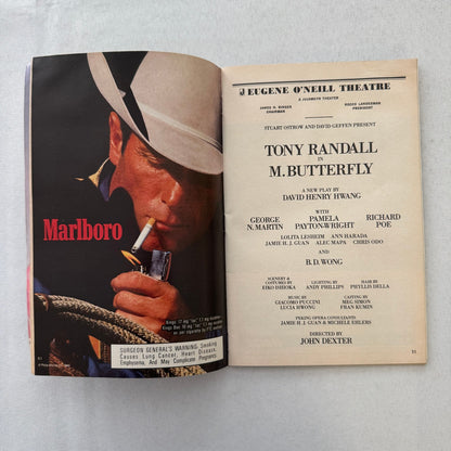 M Butterfly Cast Signed Theater Playbill Autographed Signature Tony Randall +