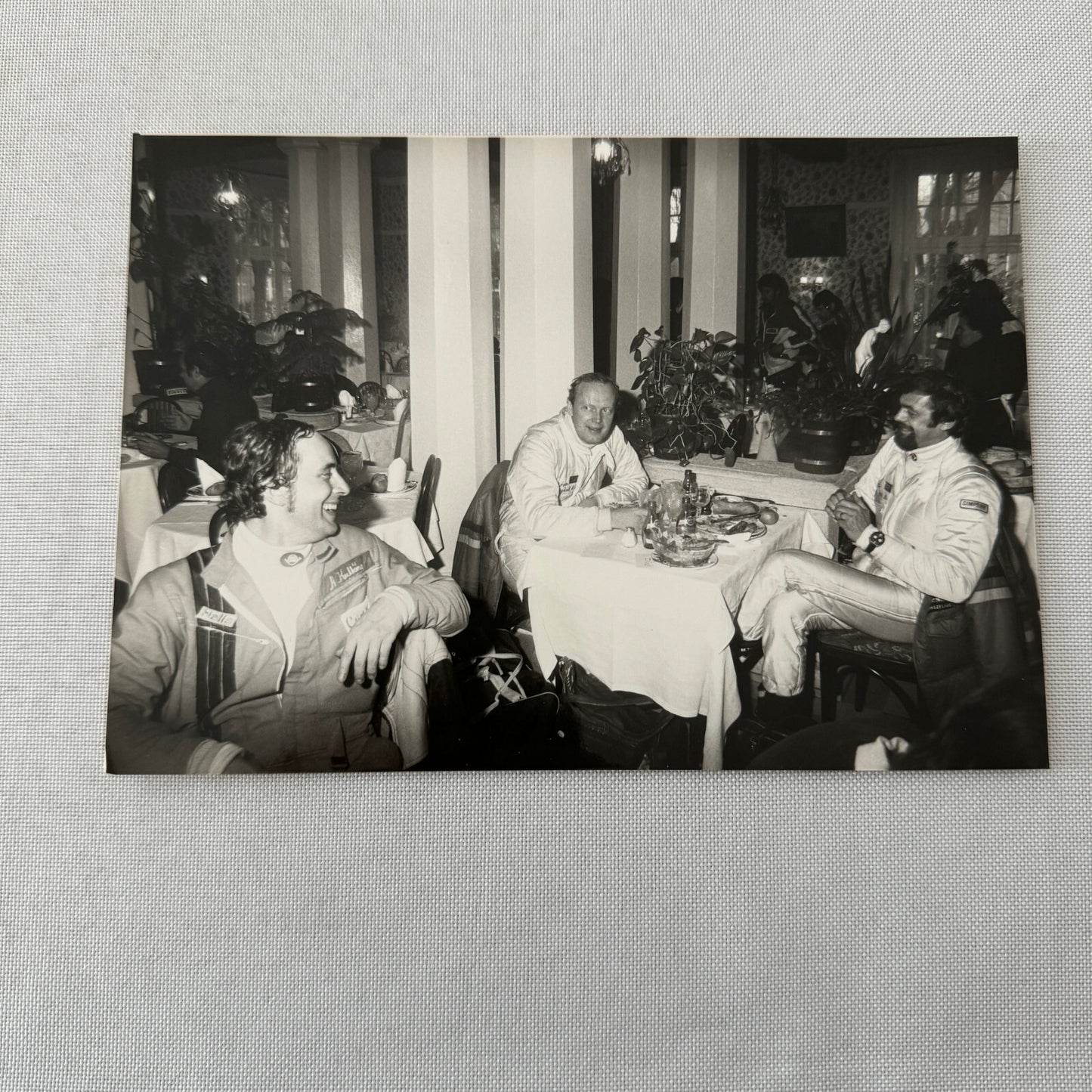 1980 Rallye Monte Carlo Press Photo Photograph DPPI Rally Drivers in Restaurant