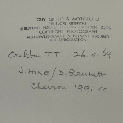 Vintage Racing Photo 1969 Oulton Park TT Chevron John Hine Derek Bennett