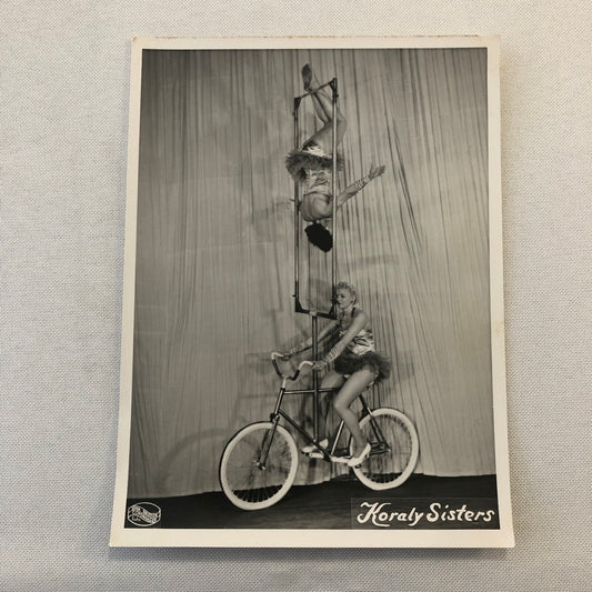 Koraly Sisters Circus Bicycle Balancing Act Photo Photograph Print