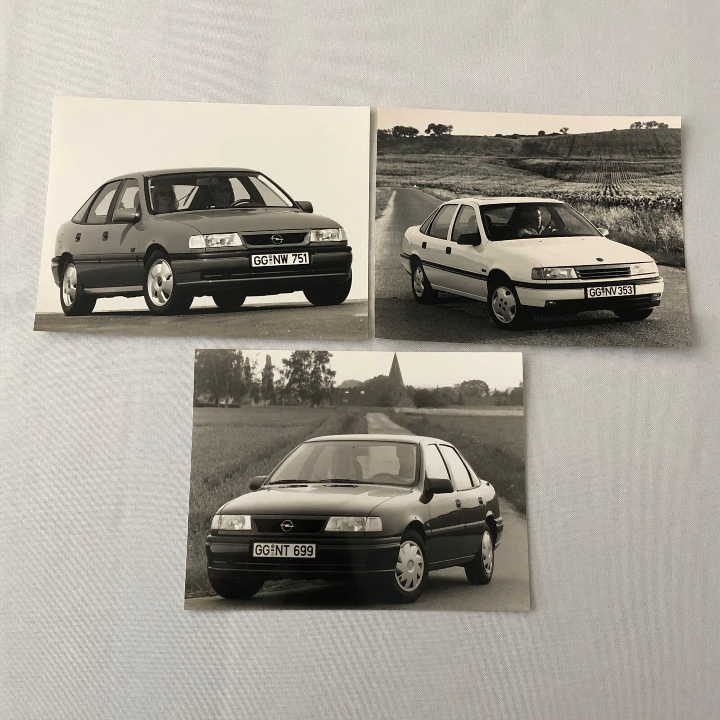 Opel Vectra Factory Press Photo Photograph Lot of 3 Vectra GL GT