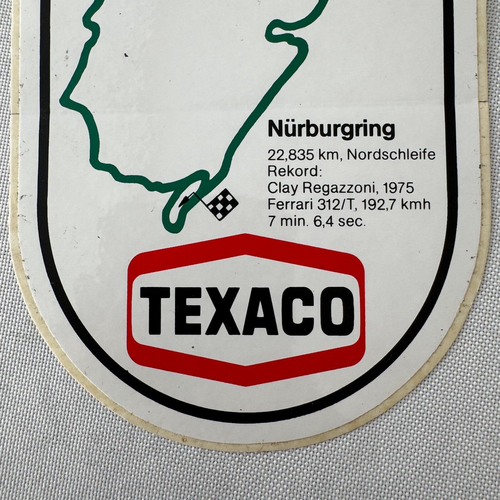 Texaco Nurburgring Clay Regazzoni Ferrari 312/T Racing Decal Sticker