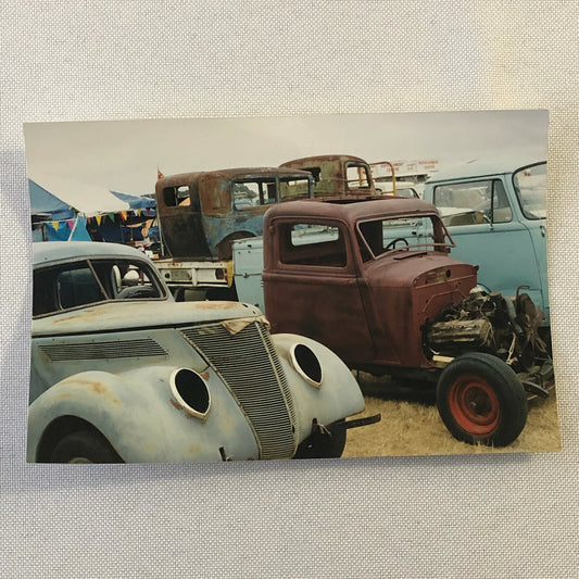 Vintage Ford V8 Cars Barn Find Junk Yard Photo Photograph Print 