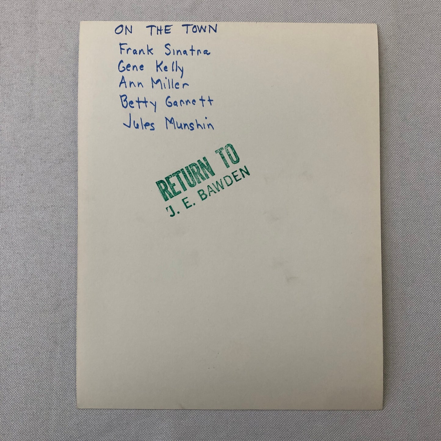 Movie Still Photo Photograph On the Town Frank Sinatra Gene Kelly Ann Miller +