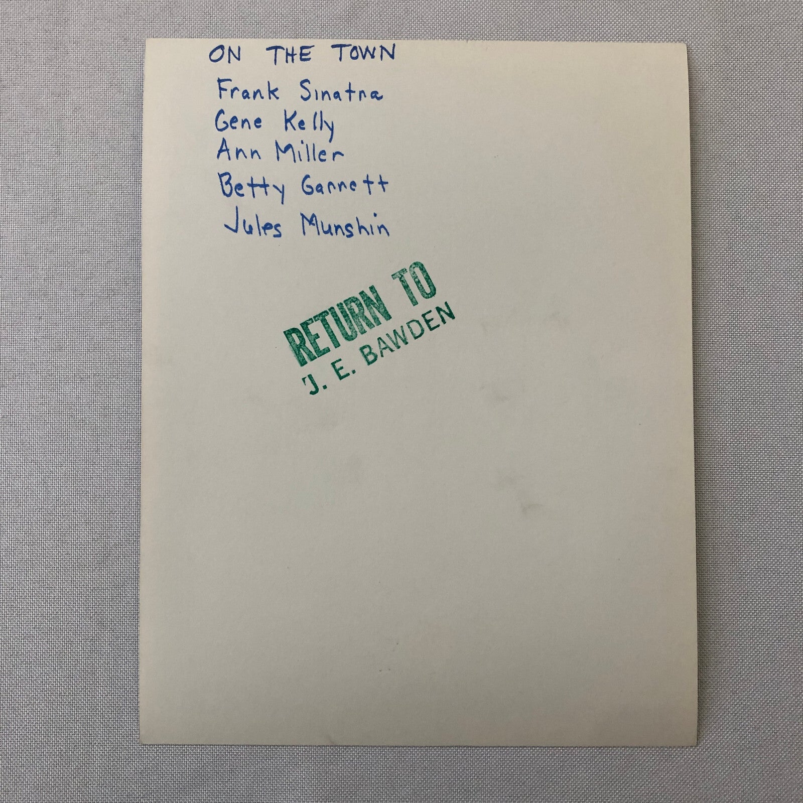 Movie Still Photo Photograph On the Town Frank Sinatra Gene Kelly Ann Miller +