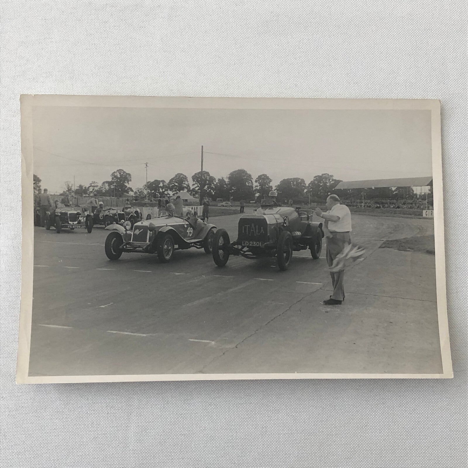 Vintage Car Racing Photo Photograph Print Alfa Romeo & Italia Cars 1952 