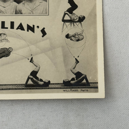 Vintage Circus Acrobat Tumbling Act Photo Photograph 1938 The Yulians
