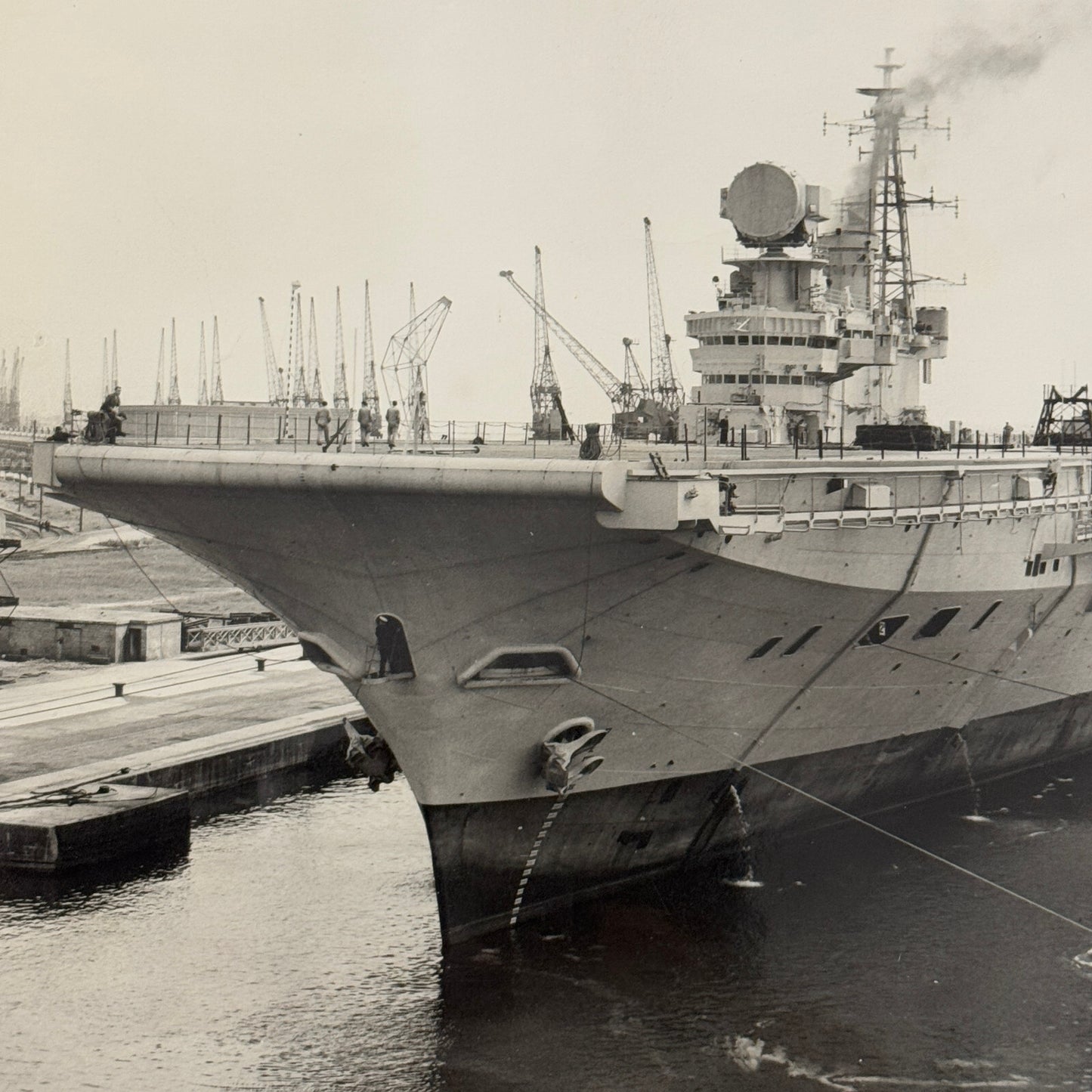 British Navy Aircraft Carrier Ship Boat Vintage Press Photo HMS Hermes 1959