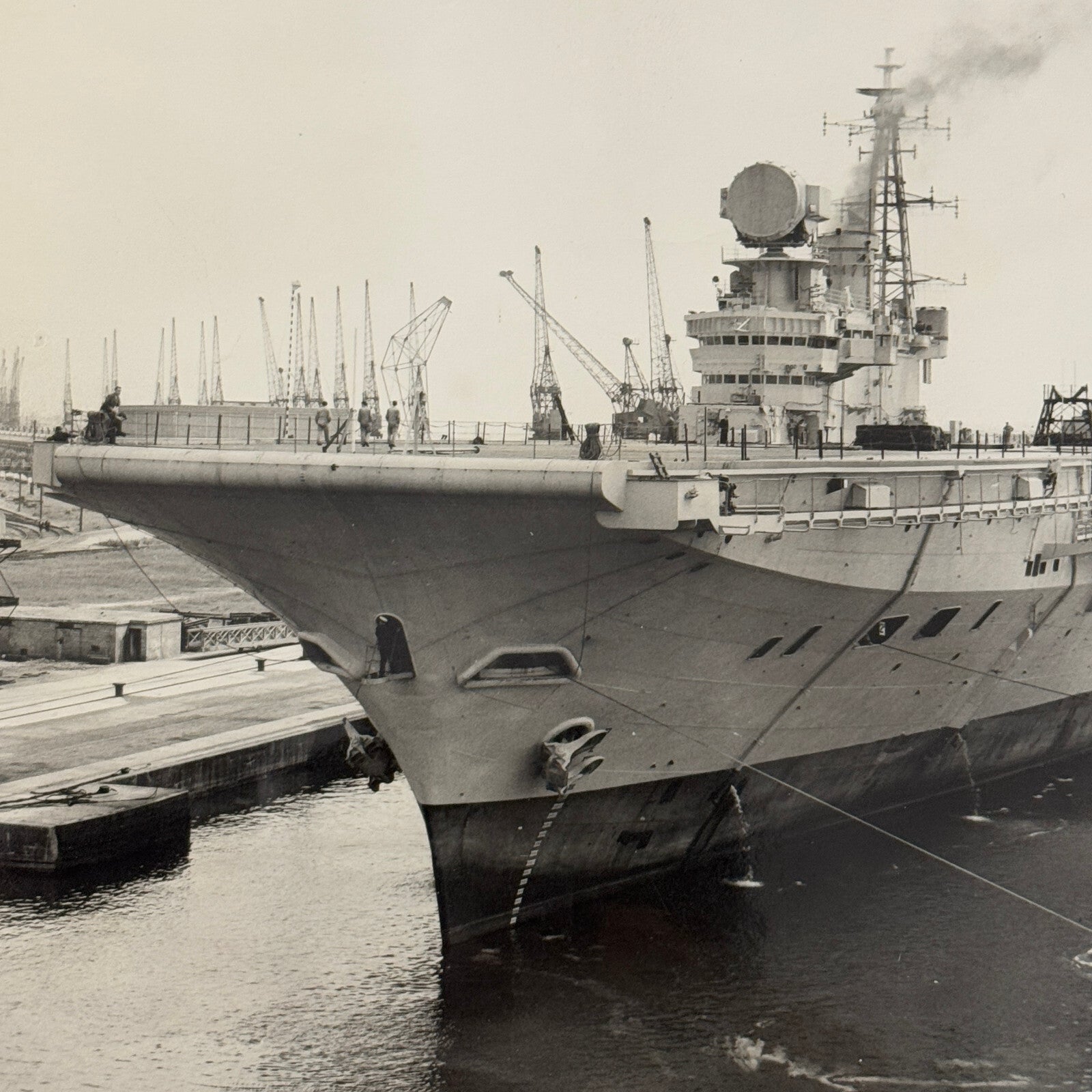 British Navy Aircraft Carrier Ship Boat Vintage Press Photo HMS Hermes 1959