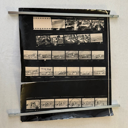 Vintage 1969 Las Vegas Can Am Racing Photo Contact Sheet Photograph Chaparral
