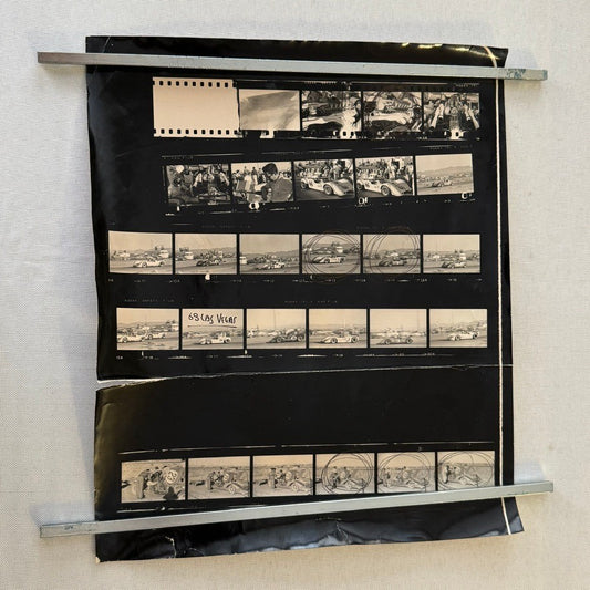 Vintage 1969 Las Vegas Can Am Racing Photo Contact Sheet Photograph Chaparral
