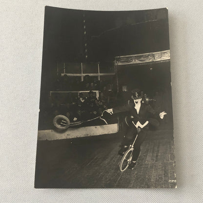 Circus Performer Clown Unicycle Photo Photograph Vintage Circus A Fischer 1959