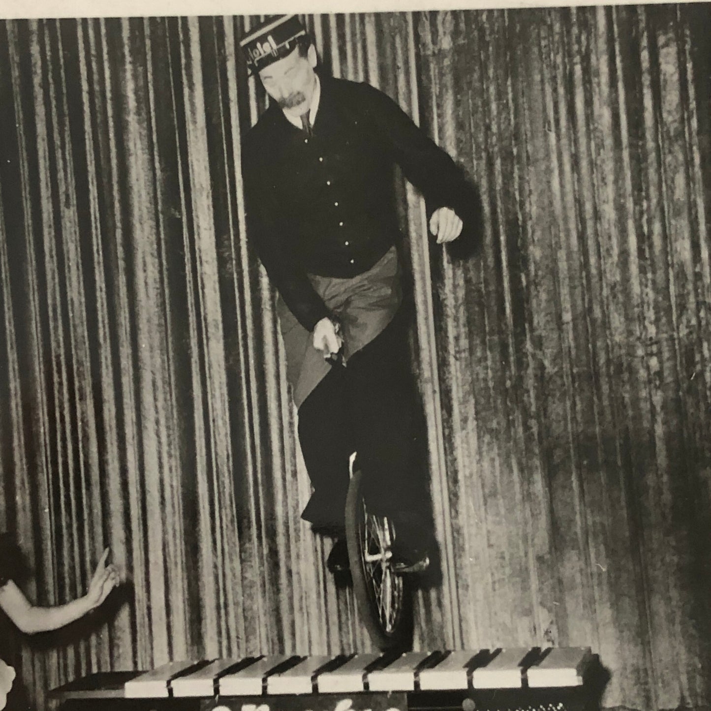 Circus Unicycle Balancing Act Performer Photo Photograph Vintage