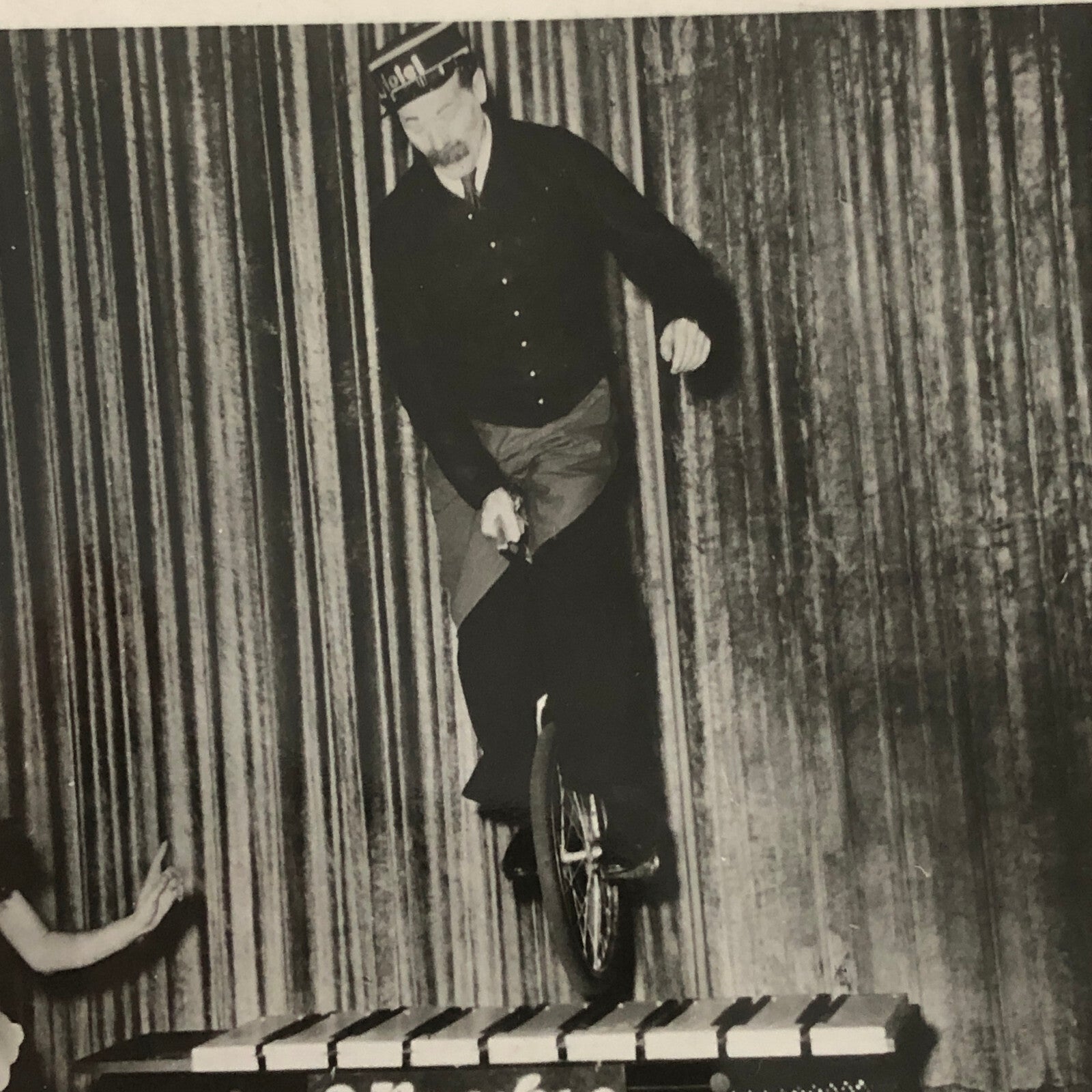 Circus Unicycle Balancing Act Performer Photo Photograph Vintage