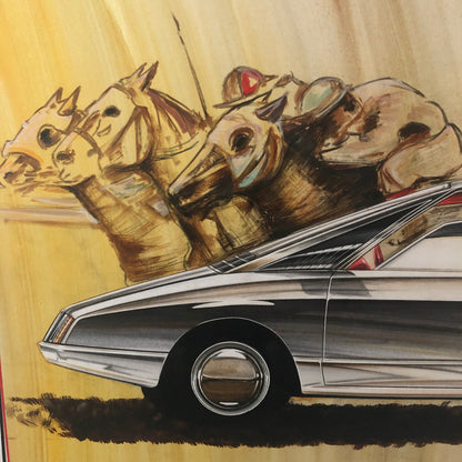 Vintage Concept Car Styling Design Art Illustration Volkswagen VW Horses