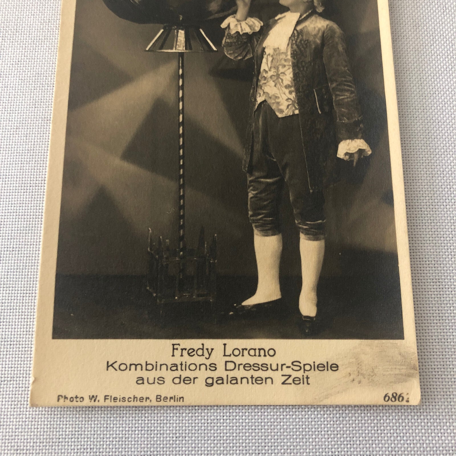 Circus Act with Birds Postcard Post Card Vintage Berlin Germany Fredy Lorano