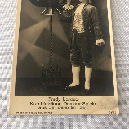 Circus Act with Birds Postcard Post Card Vintage Berlin Germany Fredy Lorano