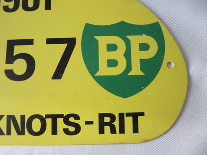 Vintage 1981 Hots Knots Rit Holland Car Rally Participant Plate Plaque #157 BP 