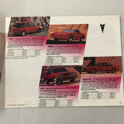 1990 General Motors GM Sales Brochure Catalog Pontiac Chevrolet GMC Cadillac +