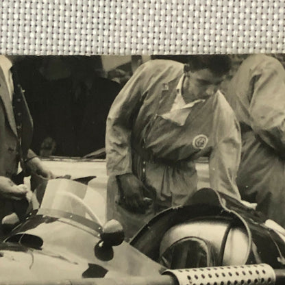 Vintage Grand Prix Racing Car Driver Press Photo Photograph Print 