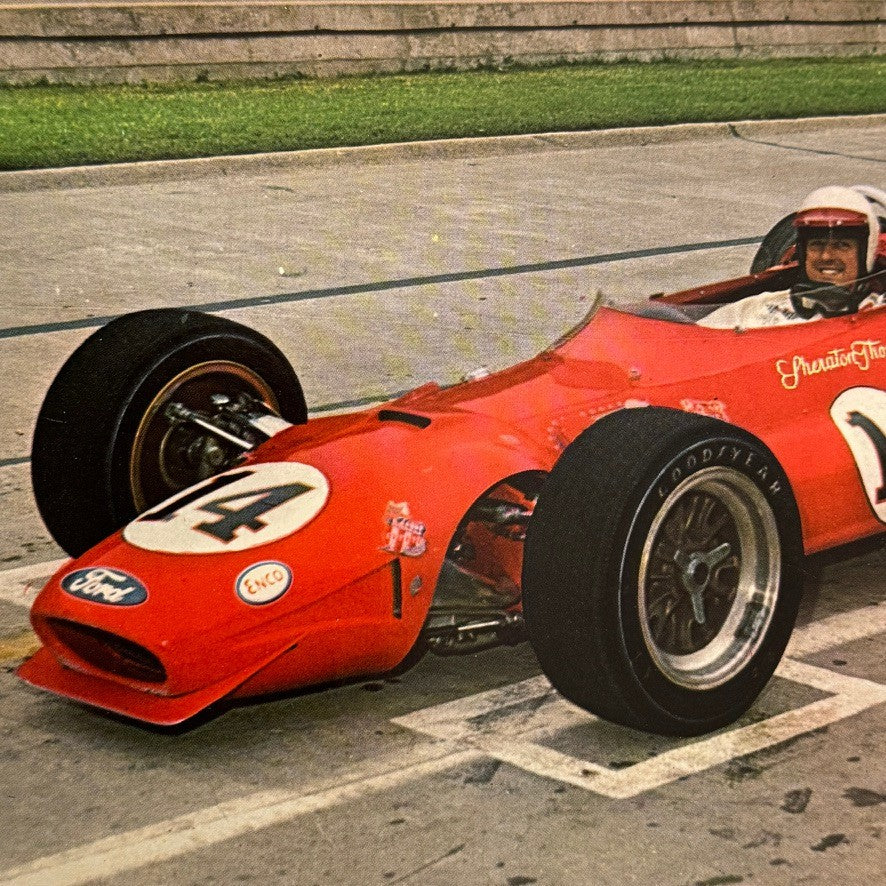 Vintage Indy Racing Postcard AJ Foyt Indianapolis 500 Driver Motorsport A.J.