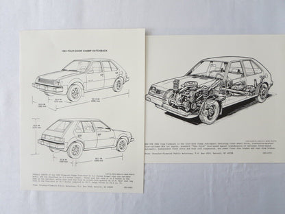 1982 Chrysler Plymouth Press Kit Convertible Town & Country Champ 