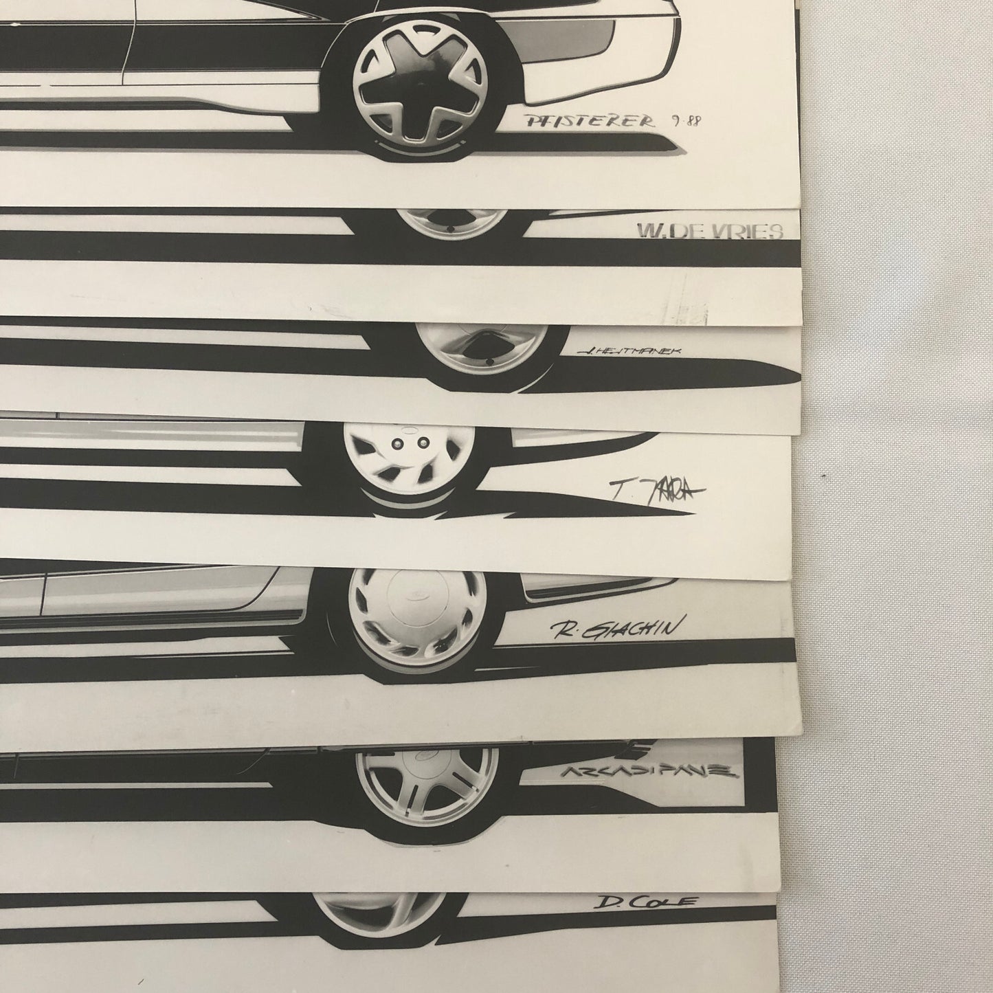 Vintage Car Design PRINT Concept Rendering Germany Ford Lot of 14x