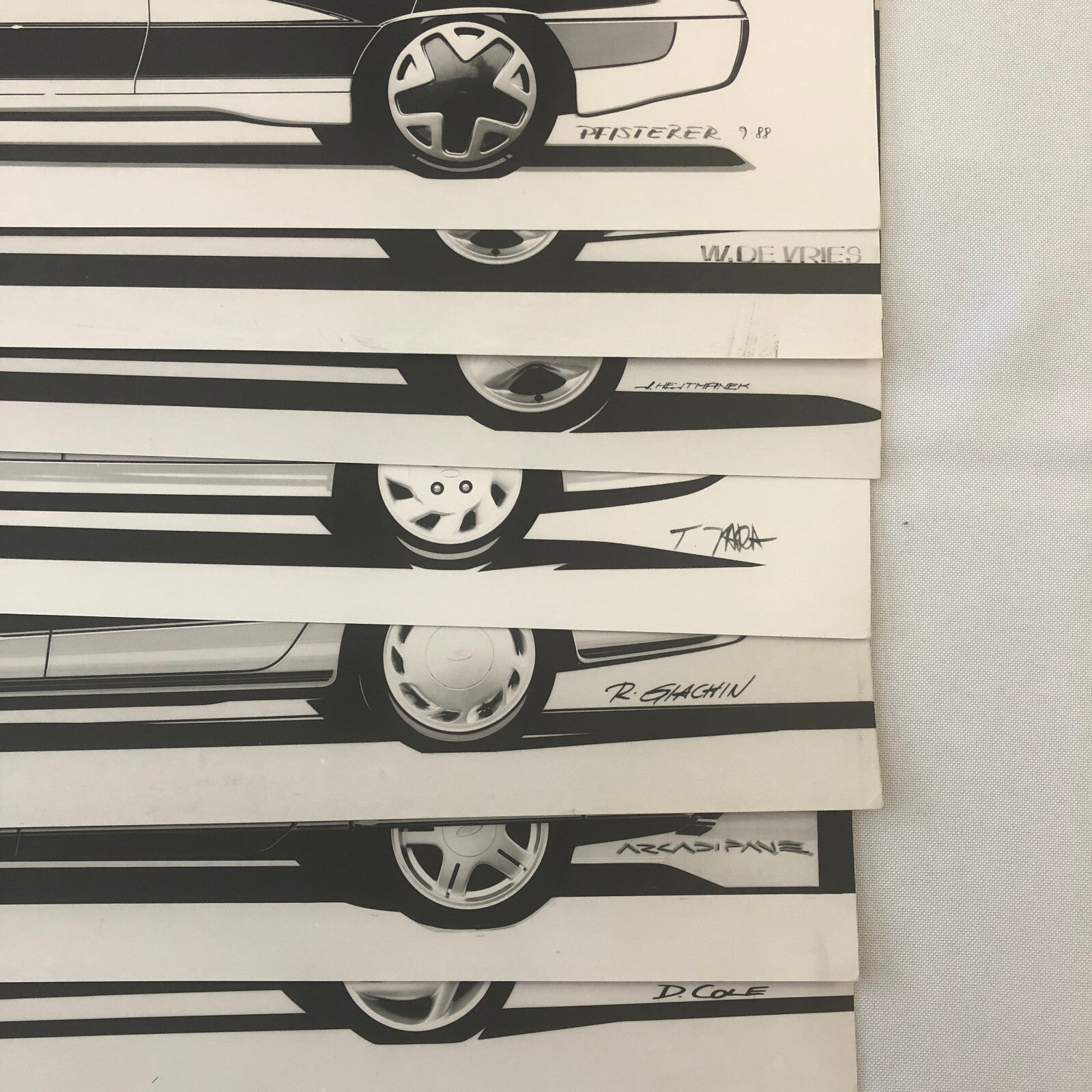 Vintage Car Design PRINT Concept Rendering Germany Ford Lot of 14x