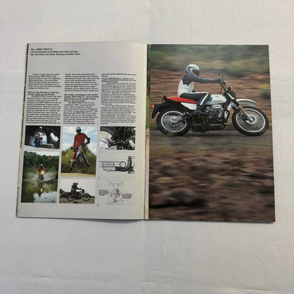 1981 BMW Motorcycle Sales Brochure Catalog R100 CS RT R80 R65 R45 GERMAN