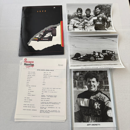 Jeff Andretti Texaco Havoline Racing Press Kit Brochure 1991 Mario Andretti