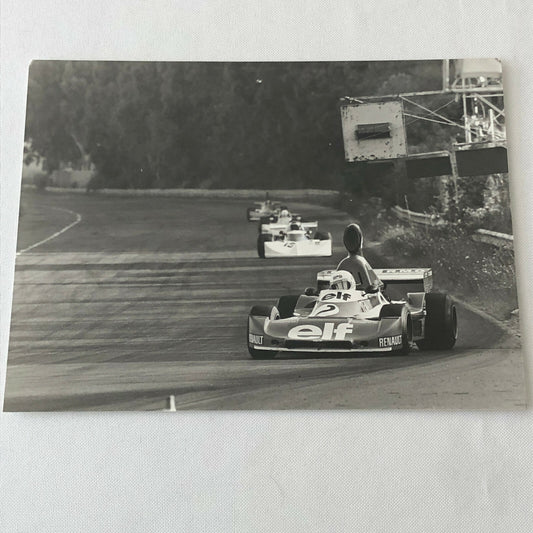 Vintage 1976 Formula 2 F2 Pergusa Grand Prix Racing Photo Photograph Rene Arnoux