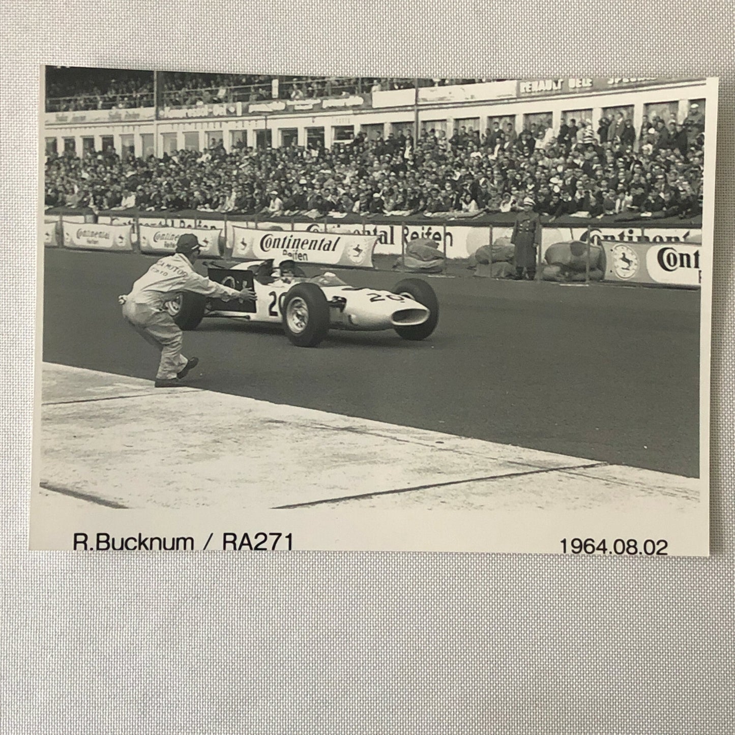 Vintage Ronnie Bucknum Honda Racing Driver Photo Photograph Print 