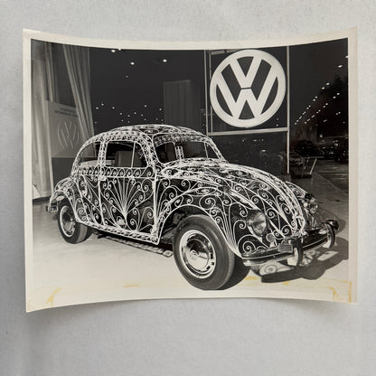 Vintage Volkswagen VW Beetle Wrought Iron Sculpture Concept Car Art Photograph