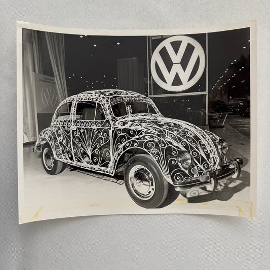 Vintage Volkswagen VW Beetle Wrought Iron Sculpture Concept Car Art Photograph